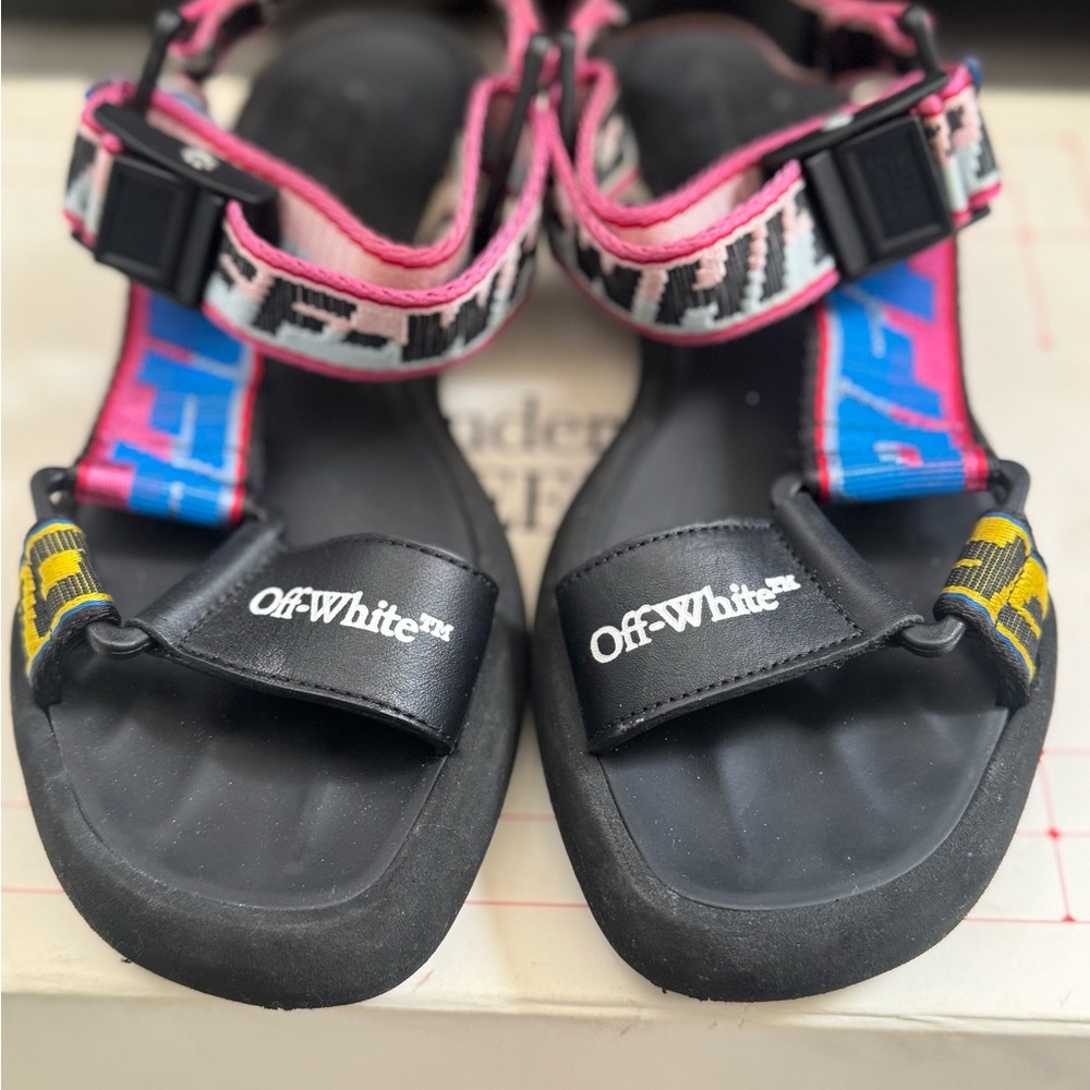 Off-White Black and Pink Sandals